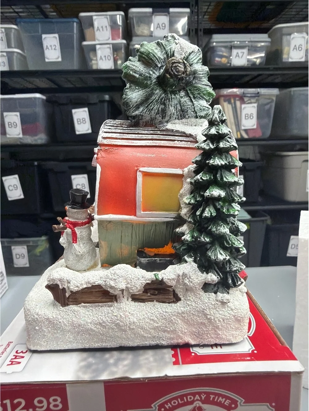 Holiday Time LED Christmas Camper Scene Decoration Lights Up